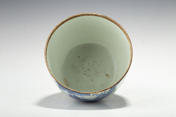 古玩陶瓷清晚·青花教子圖小缸拍賣,當前價格630元