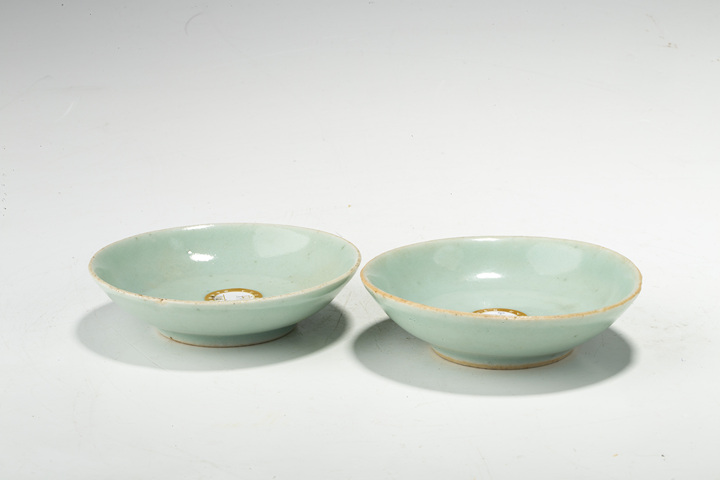 古玩陶瓷清中晚·豆青釉小碟一對拍賣,當(dāng)前價格216元