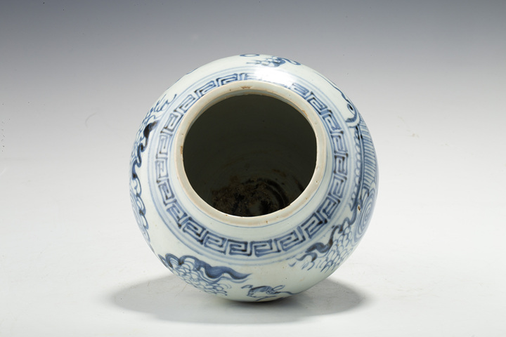 古玩陶瓷明空白期·青花高士圖罐
真品鑒賞圖