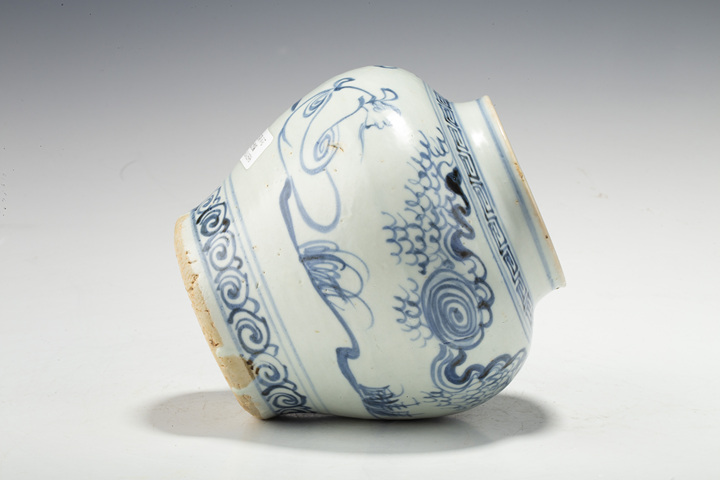 古玩陶瓷明空白期·青花高士圖罐
真品鑒賞圖