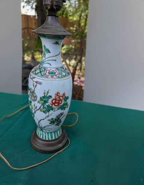 古玩陶瓷花鳥紋五彩觀音瓶真品鑒賞圖