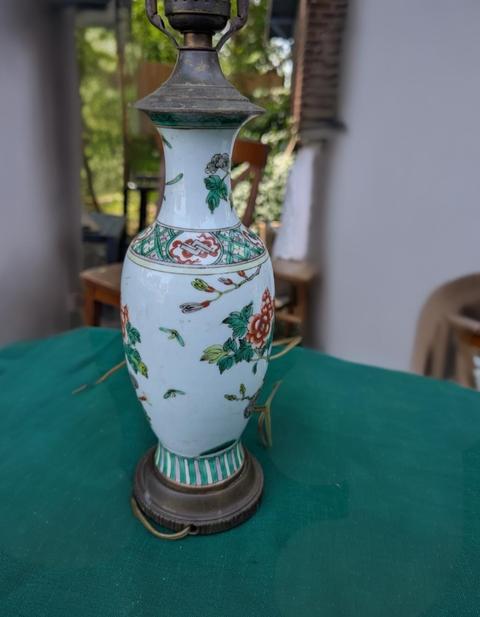 古玩陶瓷花鳥紋五彩觀音瓶真品鑒賞圖