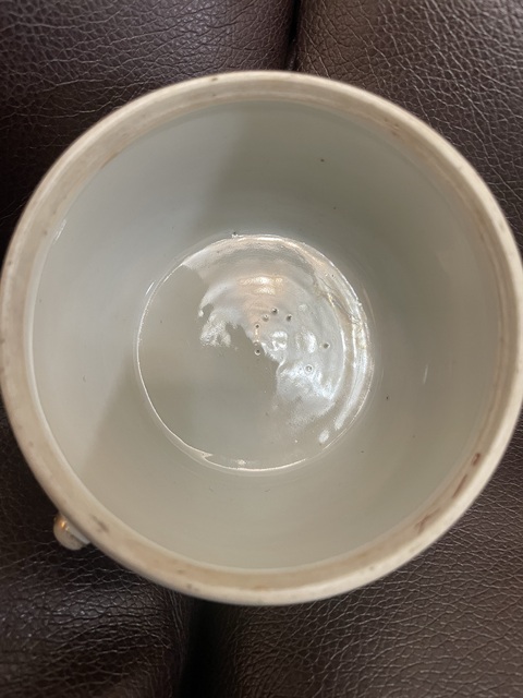 古玩陶瓷粉彩花卉紋四系粥罐真品鑒賞圖