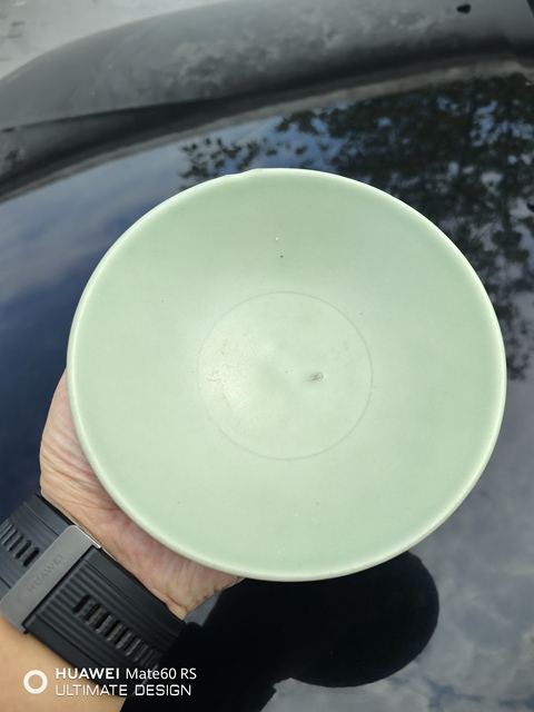 古玩陶瓷龍泉青瓷刻仰蓮紋斗笠盞真品鑒賞圖