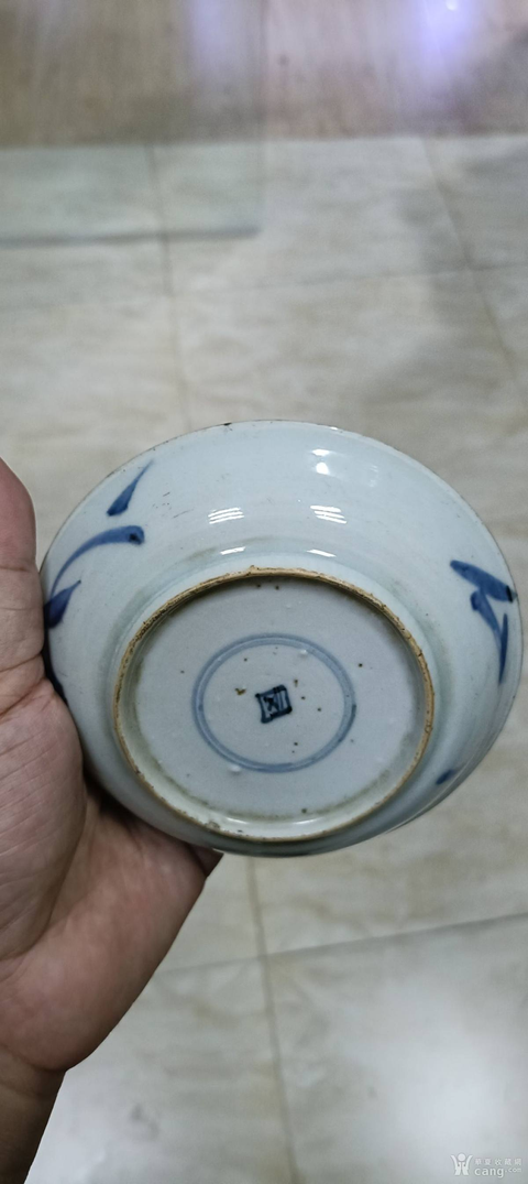 古玩陶瓷青花花鳥盤真品鑒賞圖