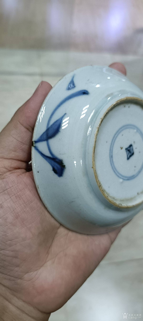 古玩陶瓷青花花鳥盤真品鑒賞圖