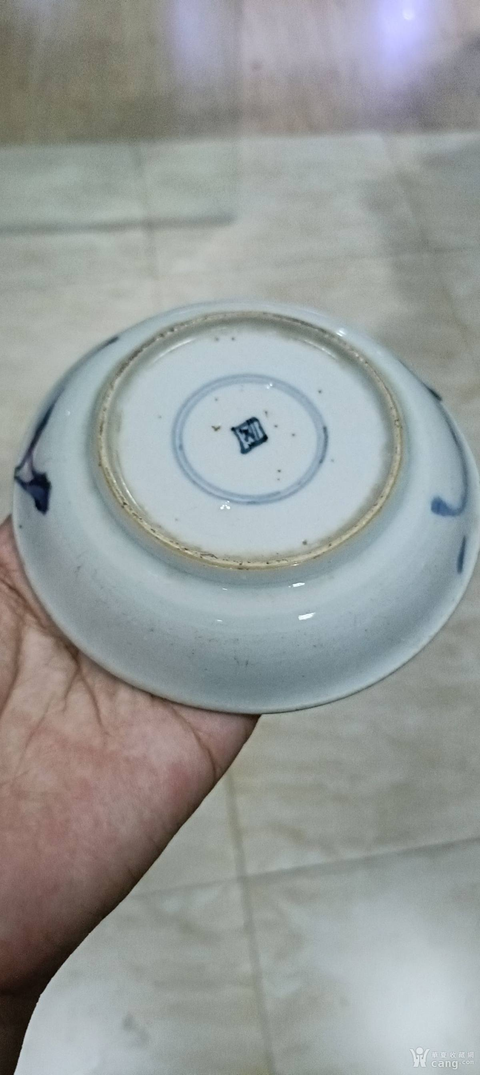 古玩陶瓷青花花鳥盤真品鑒賞圖