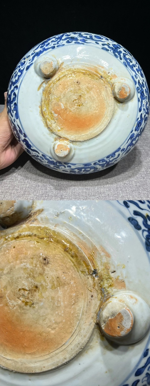 古玩陶瓷清早期 青花龍紋香爐真品鑒賞圖