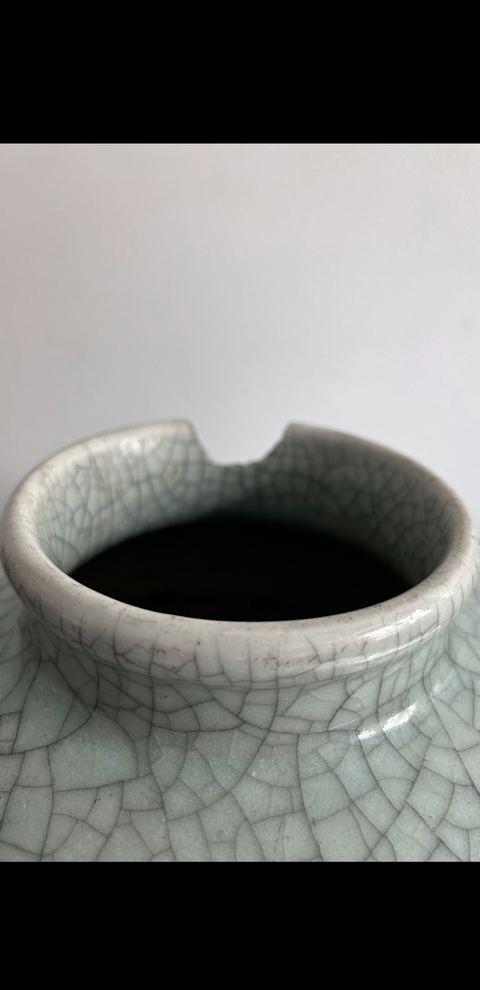 古玩陶瓷哥釉罐真品鑒賞圖