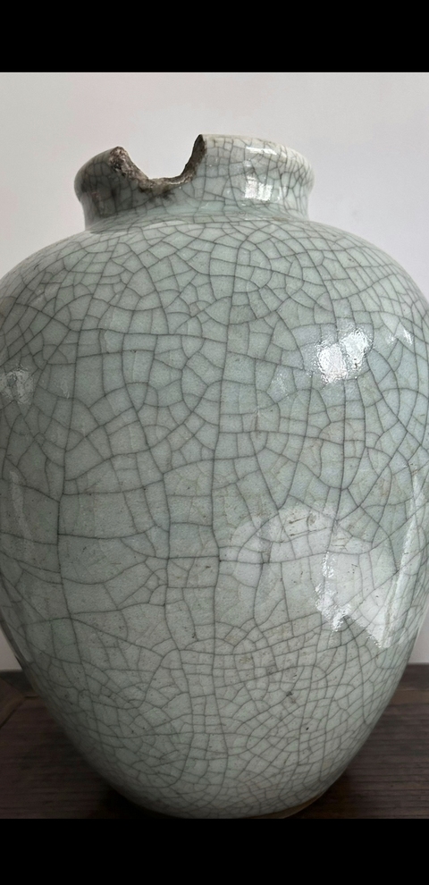 古玩陶瓷哥釉罐真品鑒賞圖