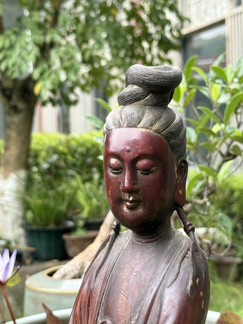 古玩雜項木雕·鰲魚觀音像拍賣，當前價格19000元