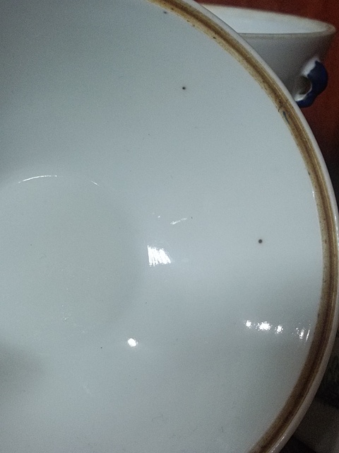 古玩陶瓷民國山水紋四系高樁暖鍋真品鑒賞圖