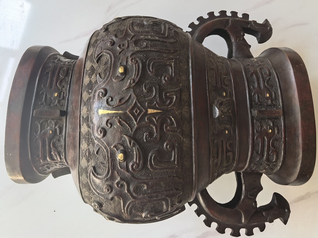 古玩銅器銅尊真品鑒賞圖