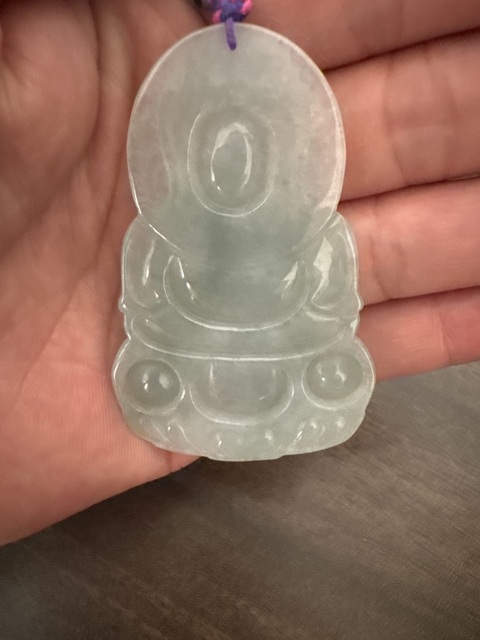 古玩玉器天然翡翠觀音真品鑒賞圖