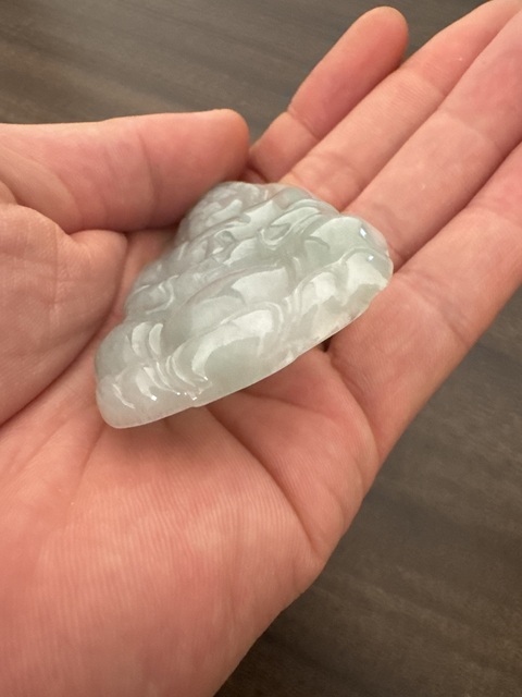 古玩玉器天然翡翠觀音真品鑒賞圖