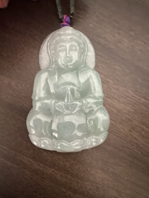 古玩玉器天然翡翠觀音真品鑒賞圖