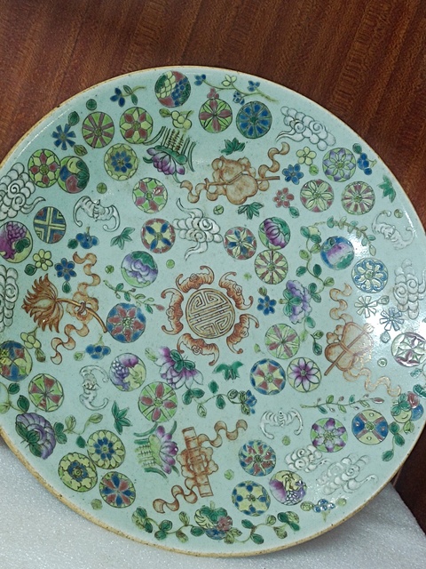 古玩陶瓷后加彩盤真品鑒賞圖