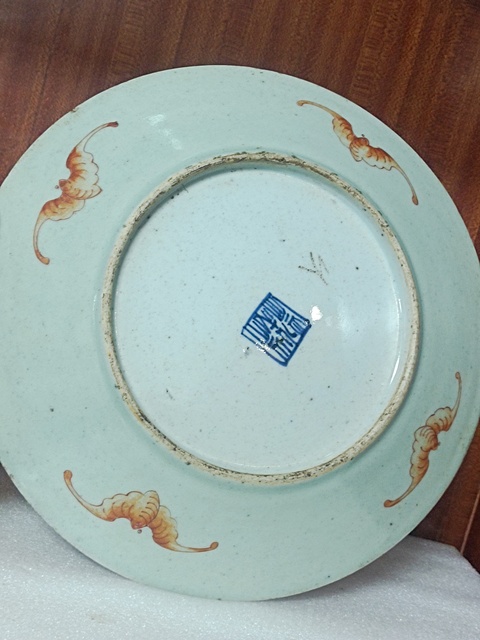 古玩陶瓷后加彩盤真品鑒賞圖