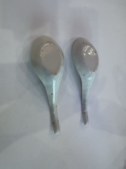 古玩陶瓷青花云龍紋大號調羹(勺子)一對拍賣，當前價格2688元