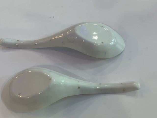 古玩陶瓷青花云龍紋大號調羹(勺子)一對拍賣，當前價格2688元