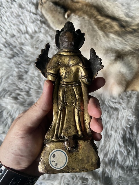 古玩銅器觀音菩薩真品鑒賞圖