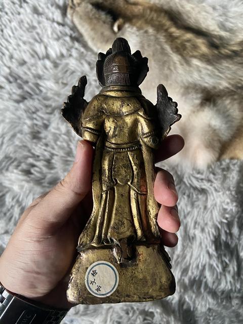 古玩銅器觀音菩薩真品鑒賞圖