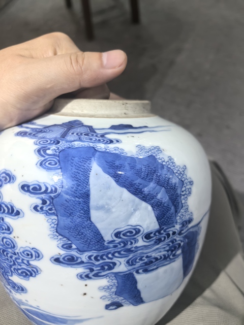 古玩陶瓷青花人物故事紋罐真品鑒賞圖