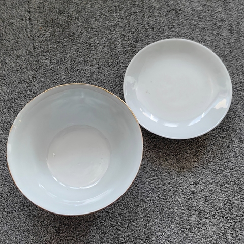 古玩陶瓷粉彩福壽紋蓋碗真品鑒賞圖
