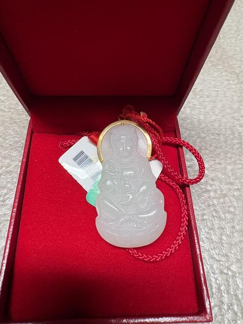 古玩玉器和田玉雕“觀音”掛件真品鑒賞圖