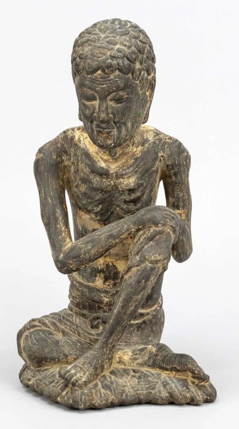 古玩雜項(xiàng)木雕佛像真品鑒賞圖