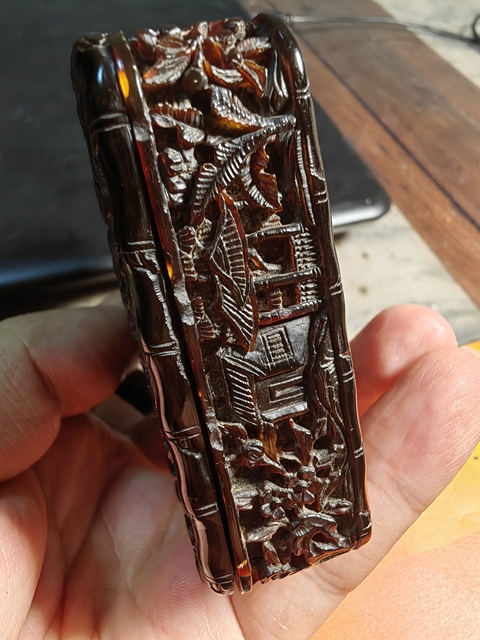 古玩雜項玳瑁盒子真品鑒賞圖