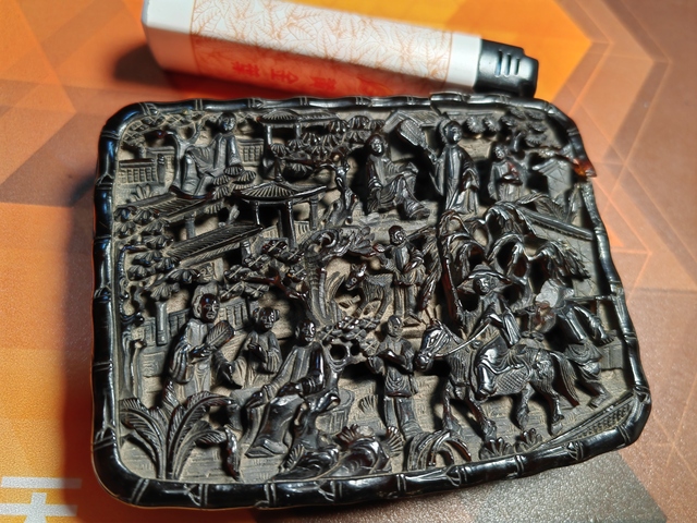 古玩雜項玳瑁盒子真品鑒賞圖