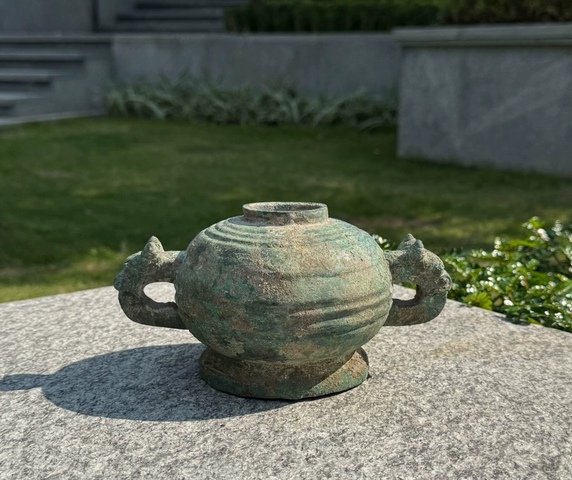 古玩銅器小型青銅簋盆真品鑒賞圖