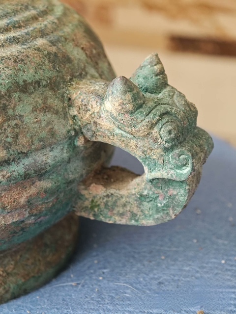 古玩銅器小型青銅簋盆真品鑒賞圖