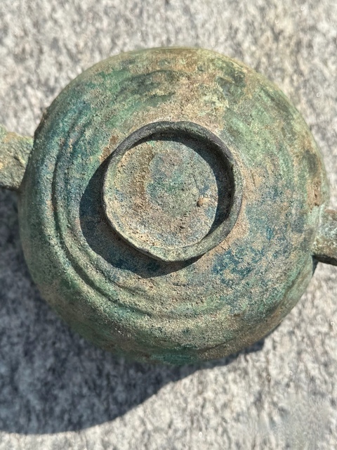 古玩銅器小型青銅簋盆真品鑒賞圖