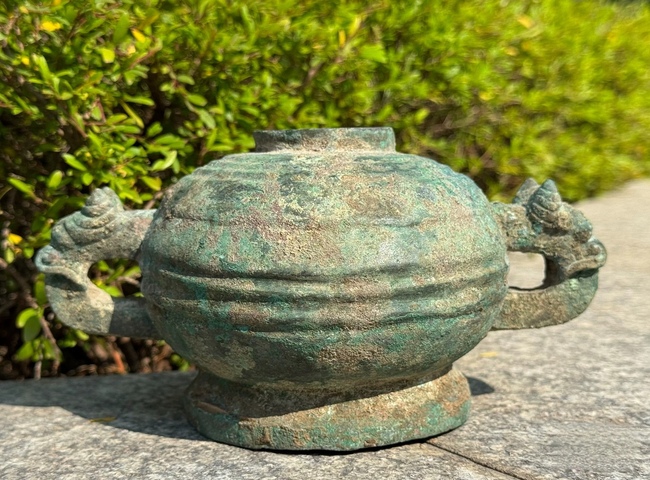 古玩銅器小型青銅簋盆真品鑒賞圖