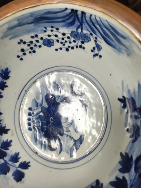 古玩陶瓷青花盆真品鑒賞圖
