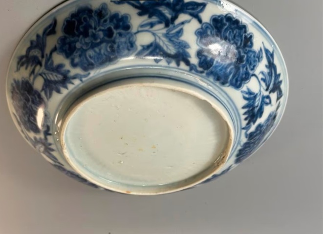 古玩陶瓷青花壽字紋盤真品鑒賞圖