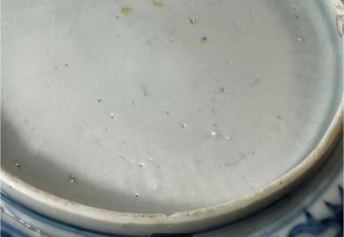 古玩陶瓷青花壽字紋盤真品鑒賞圖