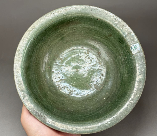古玩陶瓷綠釉撇口碗真品鑒賞圖