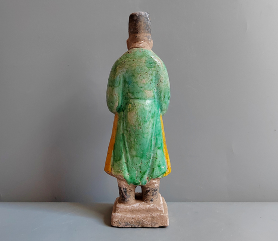 古玩陶瓷明三彩人物俑真品鑒賞圖