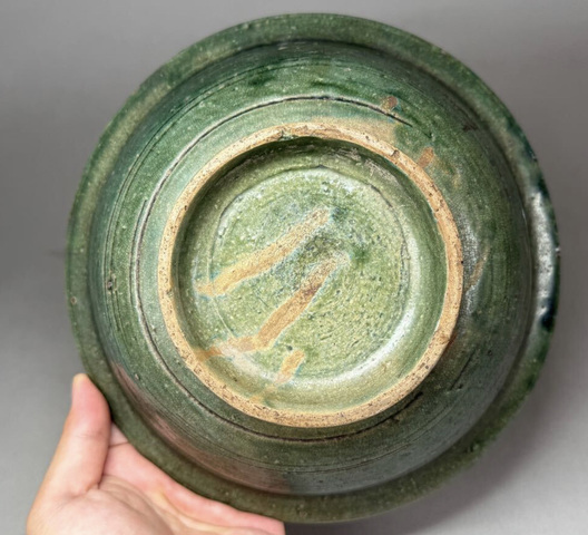 古玩陶瓷綠釉撇口碗真品鑒賞圖