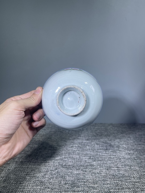 古玩陶瓷民國.釉下彩花卉紋茶碗拍賣，當前價格0元
