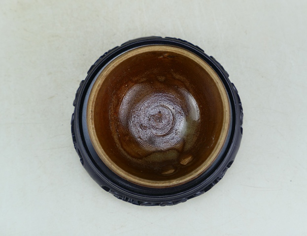 古玩陶瓷明代.吉州窯系紫金釉茶盞拍賣,當(dāng)前價(jià)格33元
