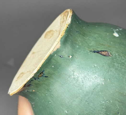 古玩陶瓷綠釉罐真品鑒賞圖