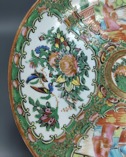 古玩陶瓷廣彩人物故事紋盤真品鑒賞圖