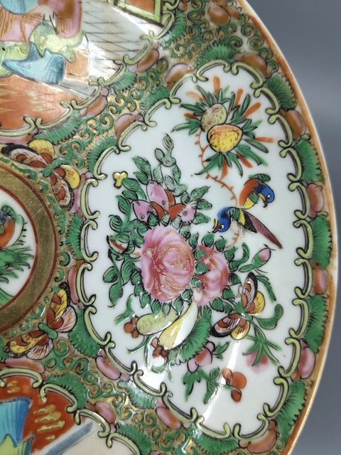 古玩陶瓷廣彩人物故事紋盤真品鑒賞圖