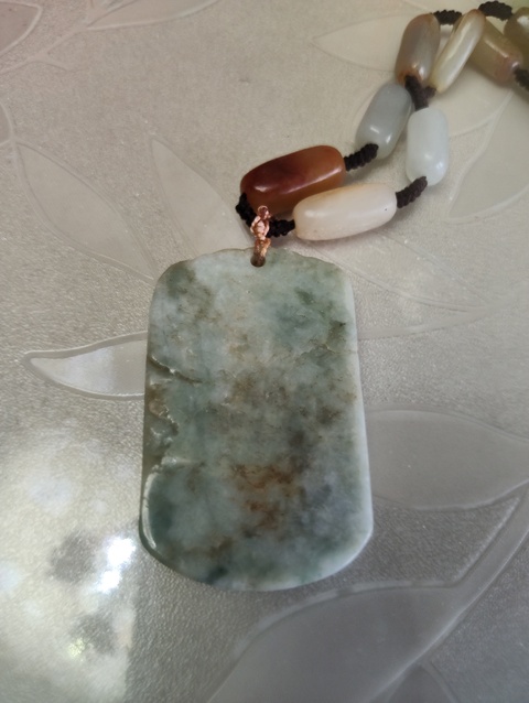 古玩玉器天然翡翠雕“龍紋牌”真品鑒賞圖