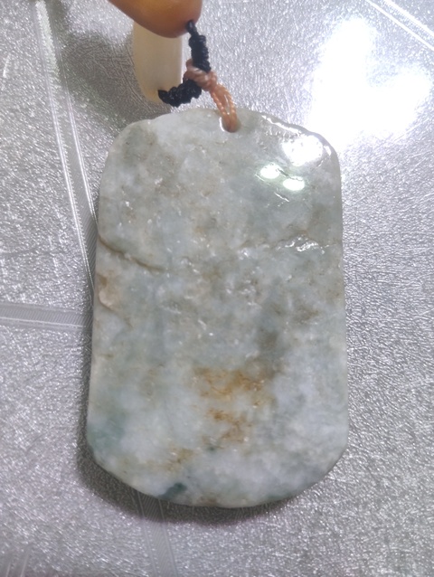 古玩玉器天然翡翠雕“龍紋牌”真品鑒賞圖