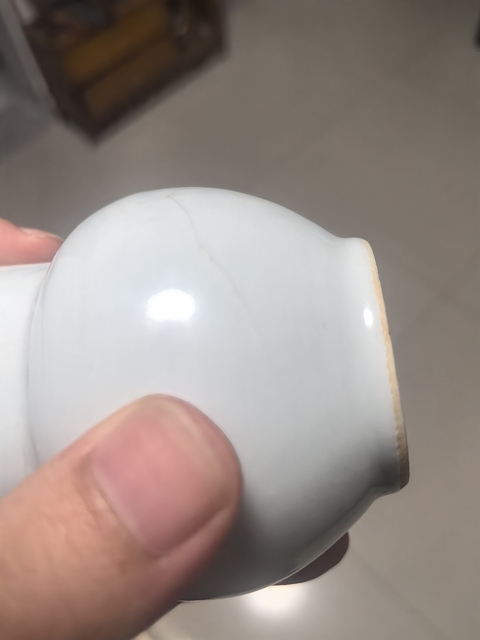 古玩陶瓷白釉渣斗拍賣,當前價格200元